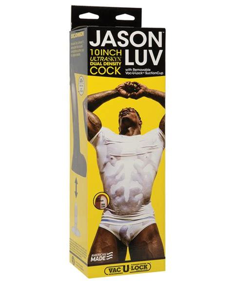 jason luv 10 ultraskyn cock w removable vac u lock suction cup chocolate at