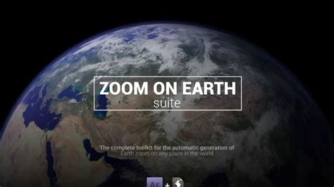 Zoom Earth From Space - After Effects Template - YouTube