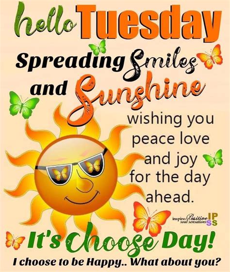 Smiles And Sunshine Happy Tuesday Tuesday Tuesday Quotes Happy Tuesday Tuesday Images Tuesday I