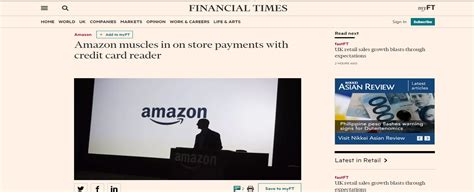Amazon prime store card vs. Amazon muscles in on store payments with credit card reader - Financial Times | Penser
