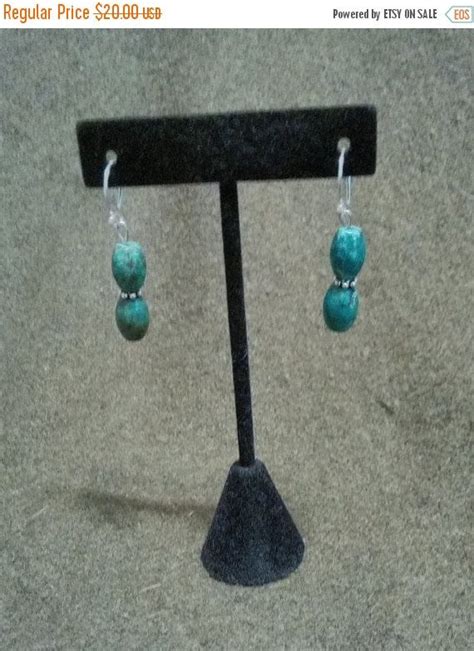 Sale Inch Turquoise Dyed Magnesite And Silver Earrings
