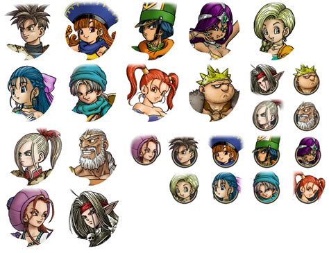 Full Sheet View Dragon Quest Heroes Character Icons Dragon Quest Iconic Characters Dragon