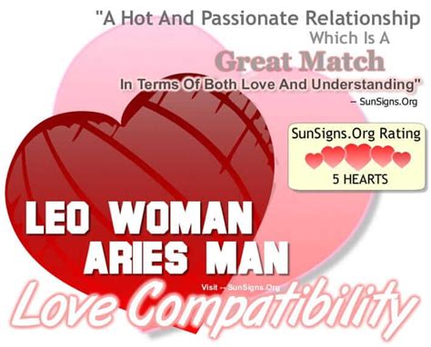 Leo Woman Aries Man A Hot Passionate Match Sunsigns Org