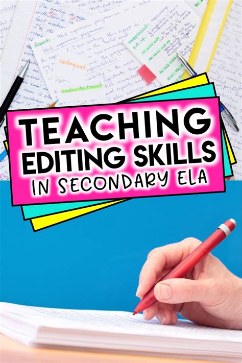 Teaching Editing Skills In The Secondary Ela Classroom The Daring