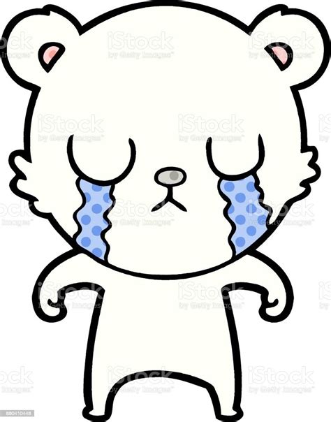 Sad Little Polar Bear Cartoon Stock Illustration Download Image Now