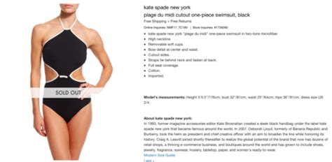 Top 53 Imagen Kate Spade Bathing Suit Size Chart Vn