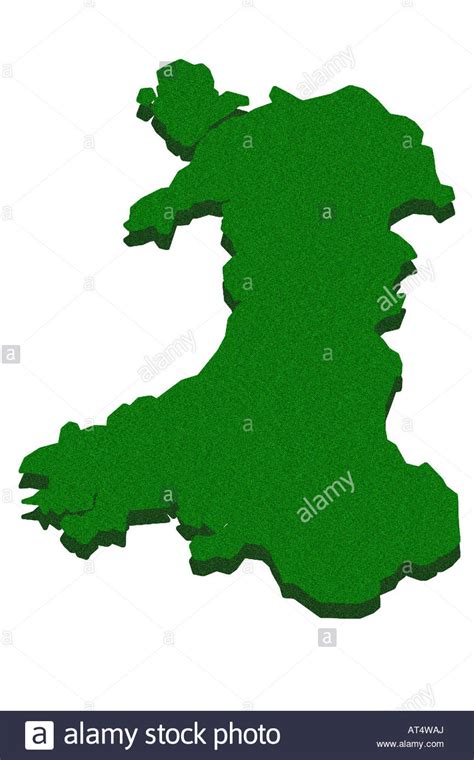 It is famous for its choirs, and. Outline map of Wales Stock Photo - Alamy