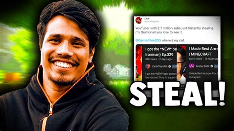 This Famous Youtuber Caught Stealing Thumbnails Youtube