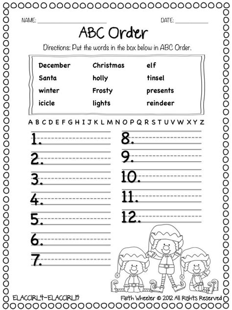 Printable Alphabetical Order