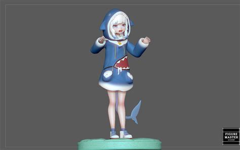 Gawr Gura Small Version Statue Cute Girl Anime Character 3d Model 3d