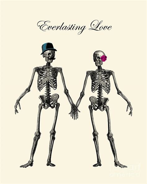 Everlasting Love Couple Skeleton Couple Digital Art By Madame Memento