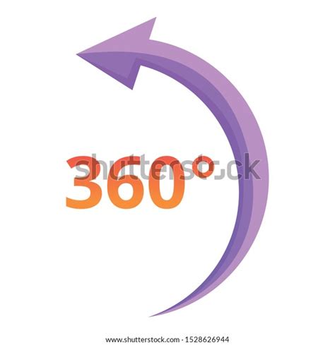360 Degrees Pictogram Icon Cartoon 360 เวกเตอร์สต็อก ปลอดค่าลิขสิทธิ์