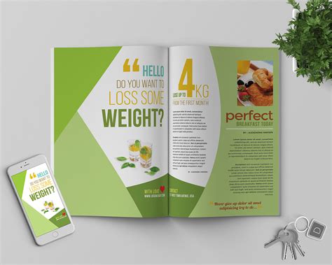 Weight Loss Double Pages Spread Magazine On Behance