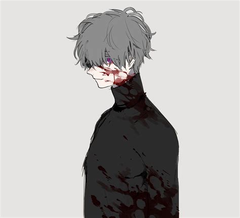 Anime Boy Crying Blood