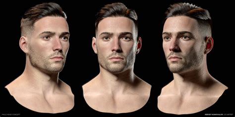 Male Head Concept Sergecg Cgsociety Character Design Male