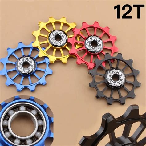 12t Ultralight Aluminum Alloy Mtb Bike Ceramic Bearing Jockey Wheel Rear Derailleur Pulleys High