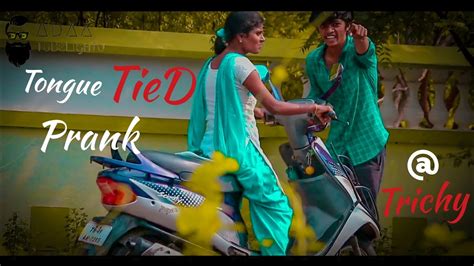 See more of tamil prank videos on facebook. TONGUE TIED PRANK 😯 | TAMIL PRANK SHOW | TRICHY | FUN 😁😂| BY PRASANTH😎 - YouTube