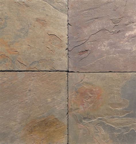 Multi Color Classic Slate Flagstone Natural Cleft Face And Back — Stone