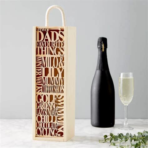 Custom Laser Cut Wooden Wine Gift Box Engraved Wood Storage Case For