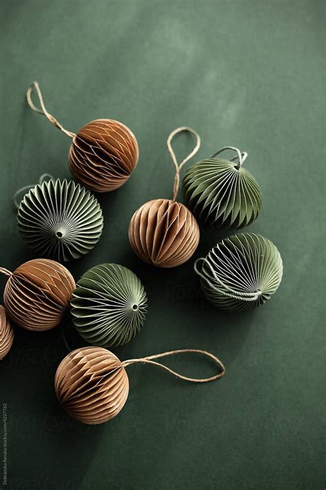 Green And Beige Christmas Ornaments By Dobránska Renáta Modern