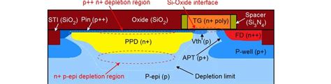 Various Regions Of The Device Pinned Photodiode Ppd Transfer Gate