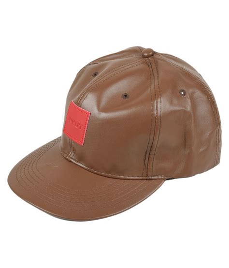 Tiekart Brown Plain Polyester Caps Buy Online Rs Snapdeal