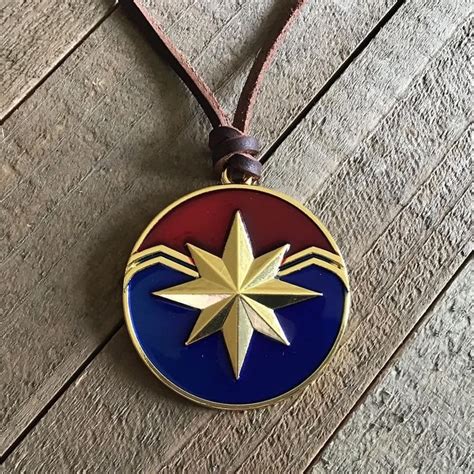 Captain Marvel Necklace Or Keychain Necklace Jewelry Pendant Necklace