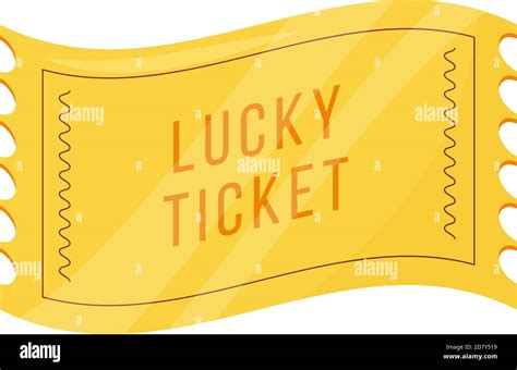 Lucky Ticket Cartoon Vector Illustration Stock Vector Image And Art Alamy