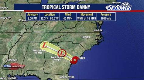 Danny Weakens To Tropical Depression After Making Landfall On South Carolina Coast