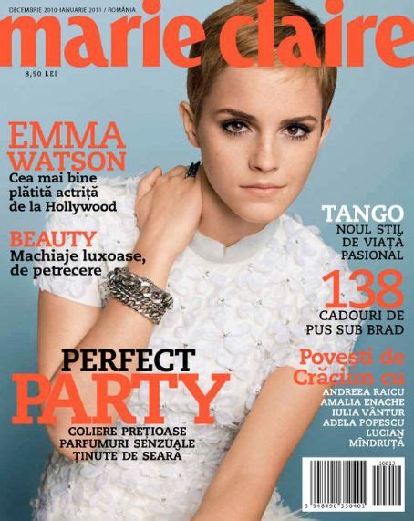 Emma Watson Marie Claire Magazine December 2010 Cover Photo Romania