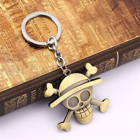One Piece Bronze Skull Mens Zinc Alloy Keychain For Only 899 With