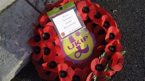 Ukip Plymstock Poppy Wreath Logo Sparks Political Row Bbc News