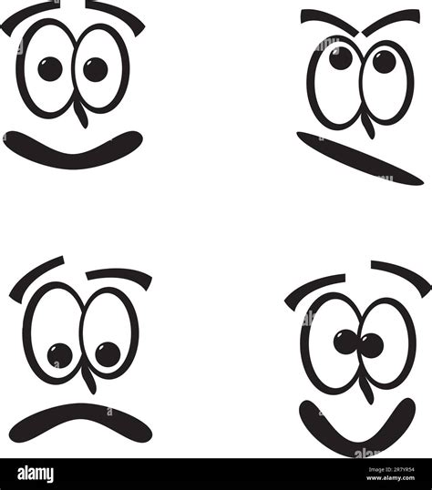 Funny Vector Faces Stock Vector Image And Art Alamy