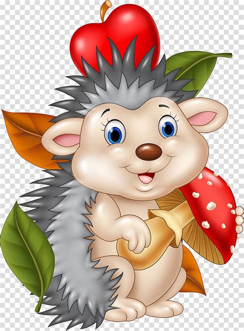 Hedgehog Cartoon Illustration Cartoon Hedgehog Transparent Background