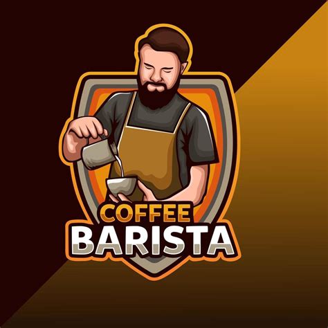 Coffee Barista Logo Vector Art Icons And Graphics For Free Download