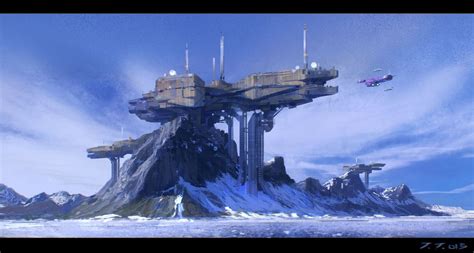 Mountain Base By Javoraj On Deviantart Spaceship