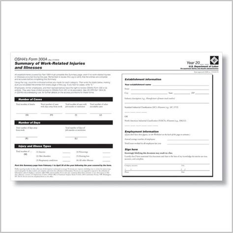 Osha Form 300a Total Hours Worked Form Resume Examples