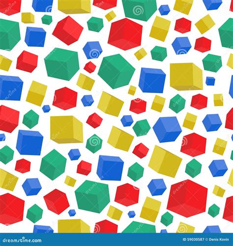 Seamless Geometric Cubes Pattern Stock Illustration Illustration Of