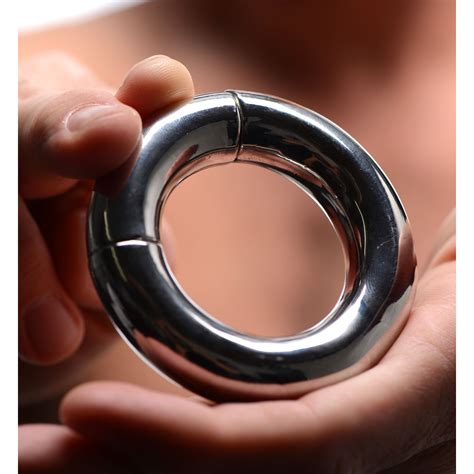 Magnet Stainless Steel Magnetic Ball Stretcher Metal Cock Ring Scrotum