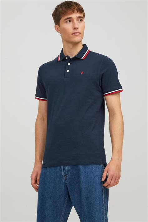 Jjepaulos Polo Ss Noos 12136668 Jack And Jones Polo Navy Blazerslim Fit