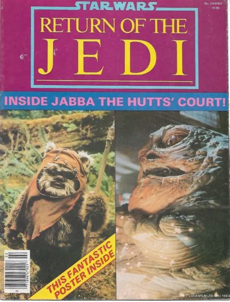 Vintage Star Wars Return Of The Jedi Inside Jabba The Hutt S Court Poster Ewok Picclick