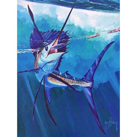 Wildlife Paintings Wildlife Artists Guy Harvey Art Marlin Azul