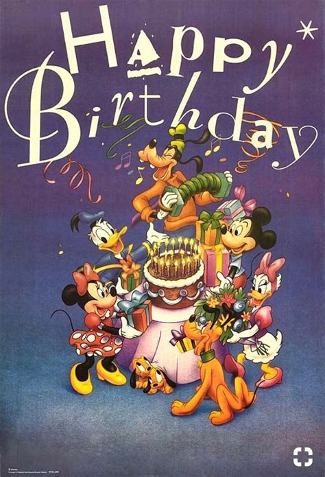 Disney Printable Birthday Cards