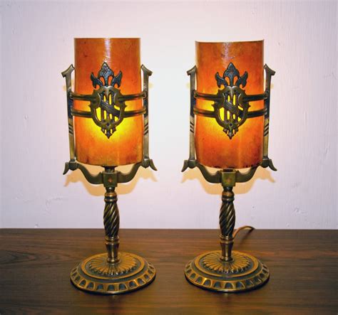 Pair Of Art Deco Mantelvanity Lamps At 1stdibs