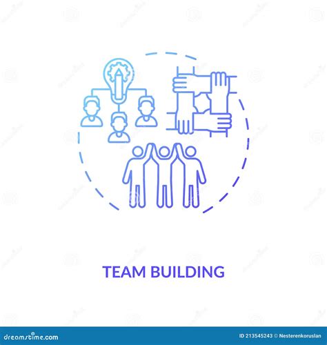 Team Building Concept Icon Stock Vector Illustration Of Motivation