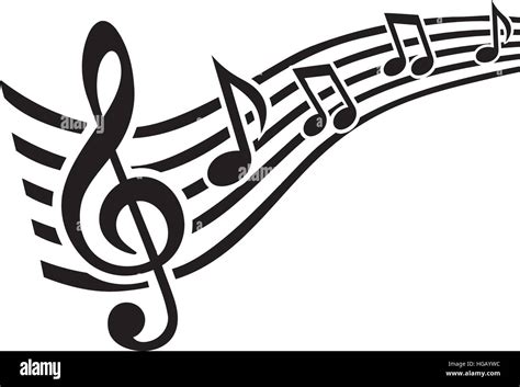 Music Note Line Swirl Stock Vector Image And Art Alamy