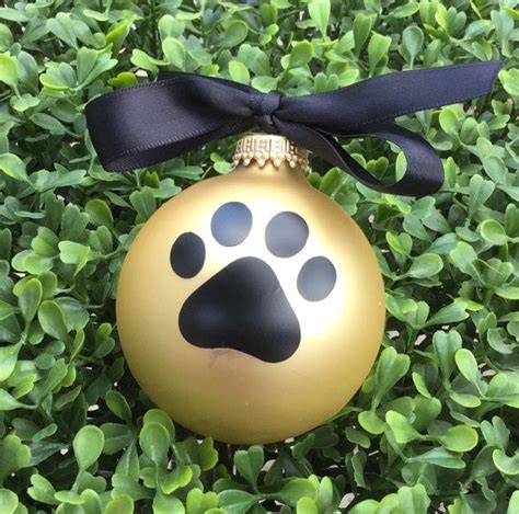 Personalized Paw Print Christmas Ornament Dog Paw Print Etsy Paw