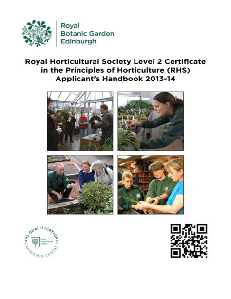 Royal Horticultural Society Level 2 Certificate In The Principles Of