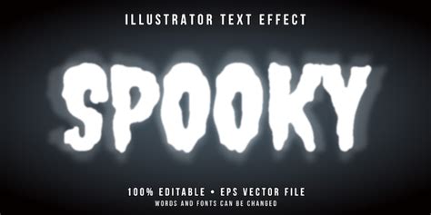 Premium Vector Editable Text Effect Spooky Ghost Style