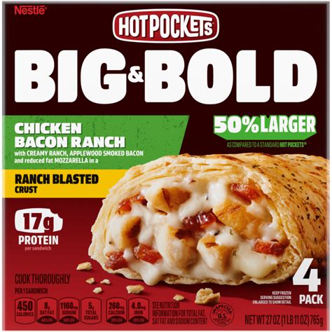 Big And Bold Chicken Bacon Ranch Sandwich Official Hot Pockets®